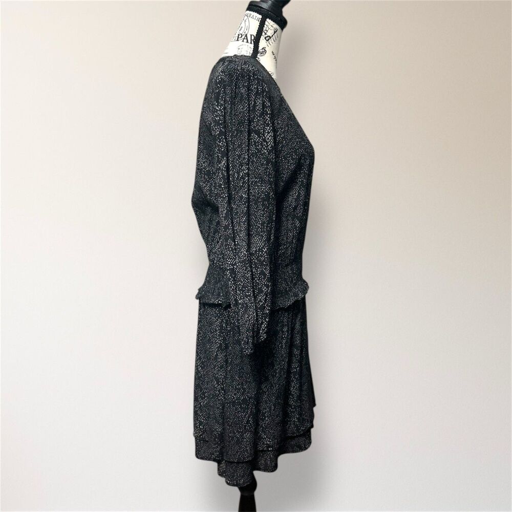 Rails Black Python Inez Mini Dress Smocked Waist … - image 3